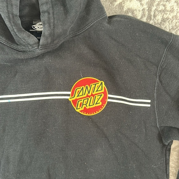 Original Santa Cruz, Skateboards, Black Hoodie, Kids Xl - Picture 2 of 5